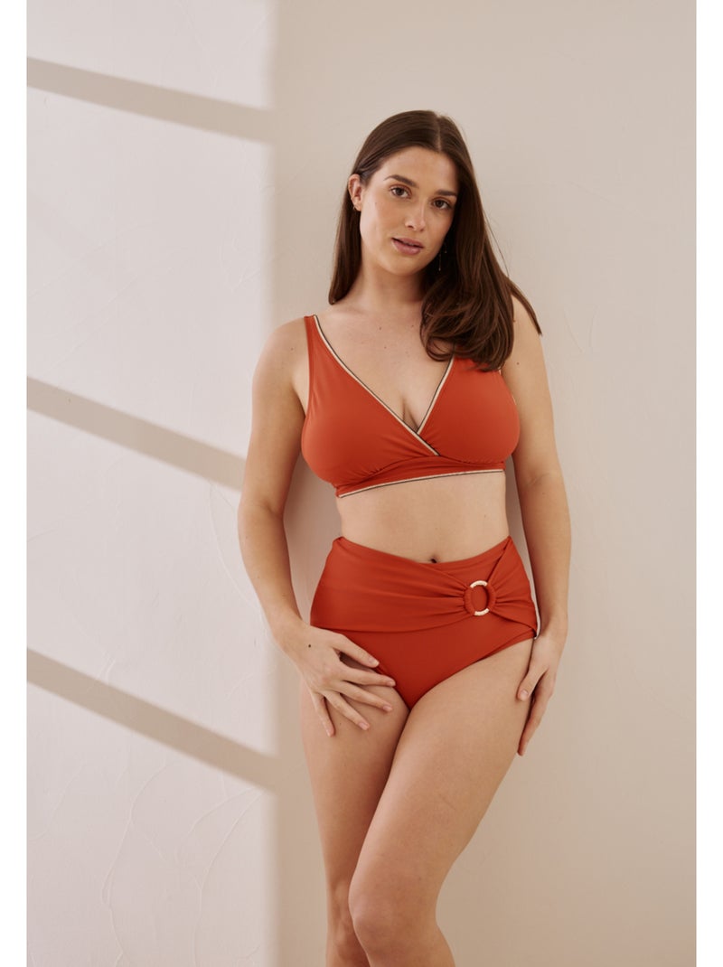 Triangel-bikinitop met uitneembare cups djenna Oranje - Kiabi