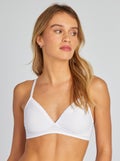 Triangelbeha zonder pads wit - Kiabi
