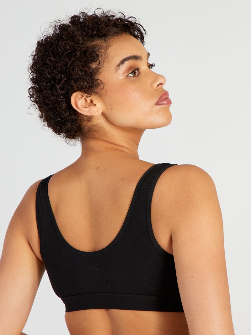 Triangle beha - gemakkelijk aan te trekken collectie zwart - Kiabi