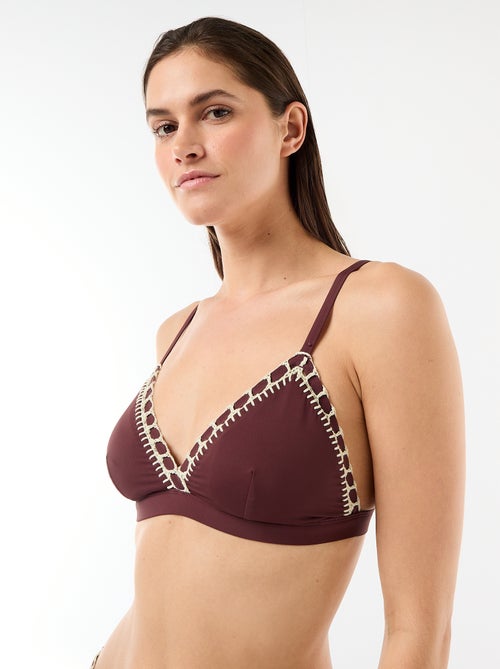 Triangle de bain avec bords macramé - Kiabi