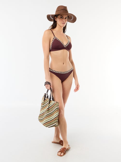 Triangle de bain avec bords macramé - Kiabi