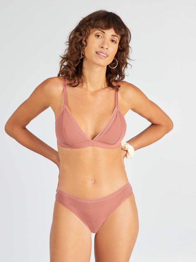 Triangle paddé microfibre Rose - Kiabi