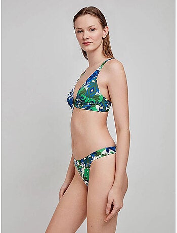 Tribale print driehoekige bikini top
