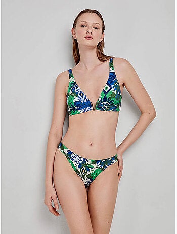 Tribale print driehoekige bikini top