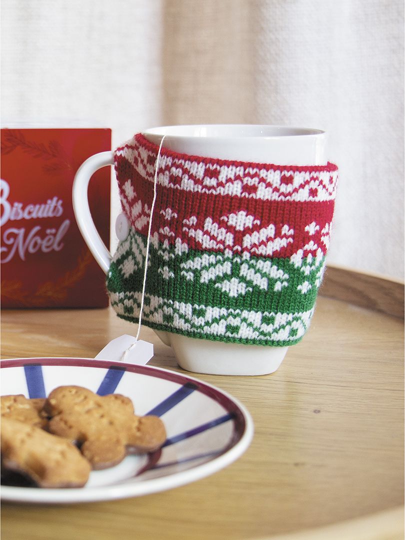Tricot 'Noël' pour mug flocons - Kiabi