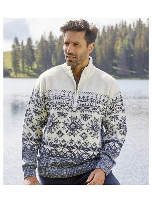 Tricot schipperstrui met jacquardmotief - ATLAS FOR MEN - Kiabi