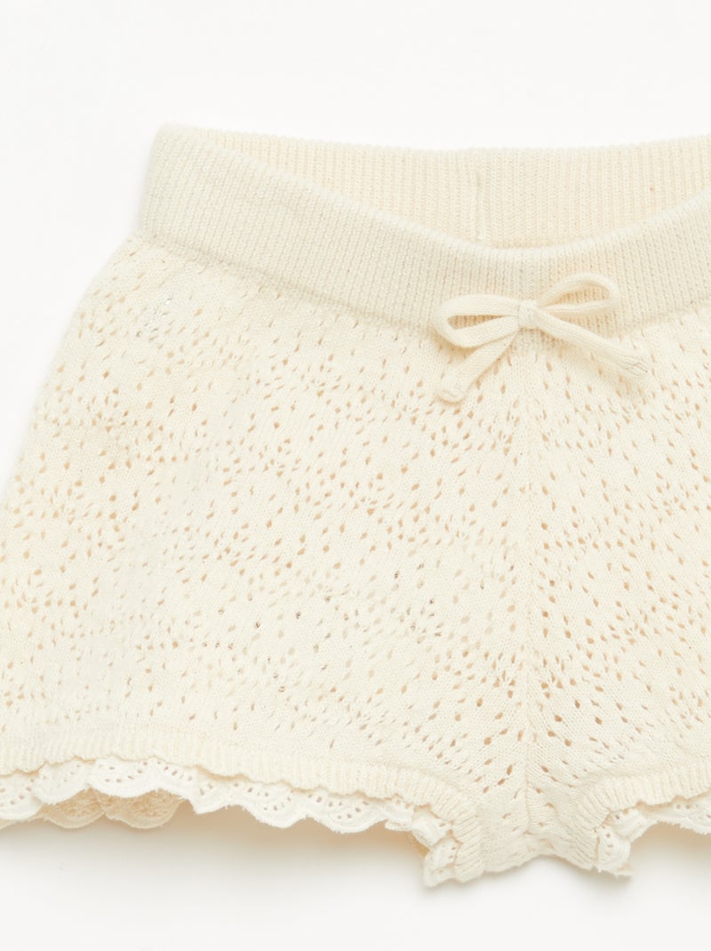 Tricot short Wit - Kiabi
