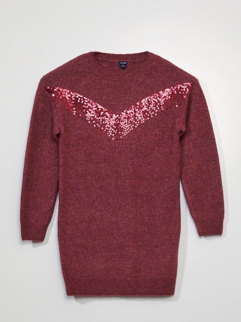 Blouse met volant mouw en ronde hals Stella donker blauw