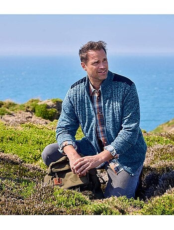 Tricotvest met fleecevoering - atlas for men