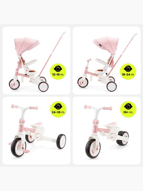 Tricycle bébé évolutif - siège pivotant 360°, vélo enfant, draisienne roues eva increvables, pliable - Kiabi Tricycle bébé évolutif - siège pivotant 360°, vélo enfant, draisienne roues eva increvables, pliable - Kiabi
