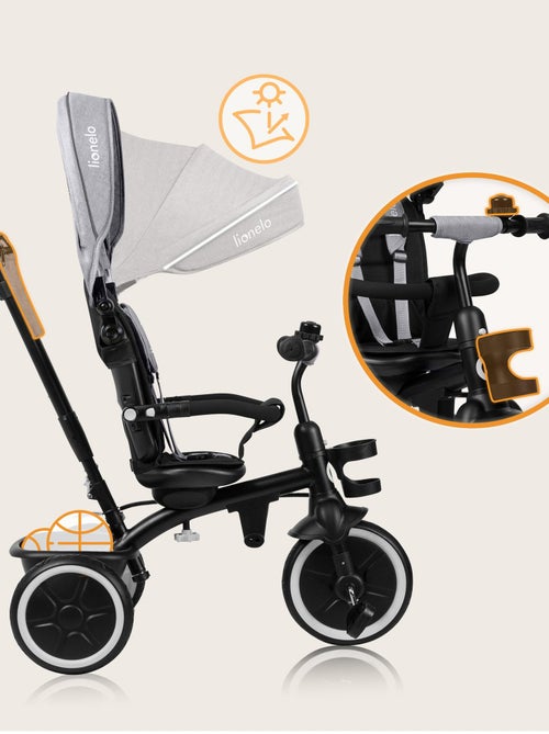 Tricycle évolutif 2en1 LIONELO Berry - Poussette velo - De 9 mois - Sonnette et Porte-gobelet - Kiabi Tricycle évolutif 2en1 LIONELO Berry - Poussette velo - De 9 mois - Sonnette et Porte-gobelet - Kiabi