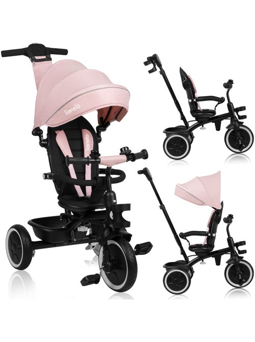 Tricycle évolutif 2en1 LIONELO Berry - Poussette velo - De 9 mois - Sonnette et Porte-gobelet - Kiabi Tricycle évolutif 2en1 LIONELO Berry - Poussette velo - De 9 mois - Sonnette et Porte-gobelet - Kiabi