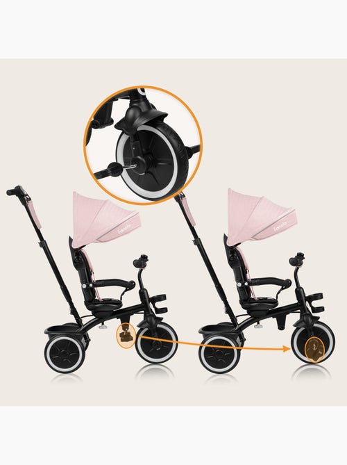 Tricycle évolutif 2en1 LIONELO Berry - Poussette velo - De 9 mois - Sonnette et Porte-gobelet - Kiabi Tricycle évolutif 2en1 LIONELO Berry - Poussette velo - De 9 mois - Sonnette et Porte-gobelet - Kiabi