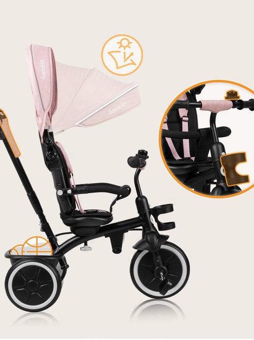 Tricycle évolutif 2en1 LIONELO Berry - Poussette velo - De 9 mois - Sonnette et Porte-gobelet - Kiabi Tricycle évolutif 2en1 LIONELO Berry - Poussette velo - De 9 mois - Sonnette et Porte-gobelet - Kiabi