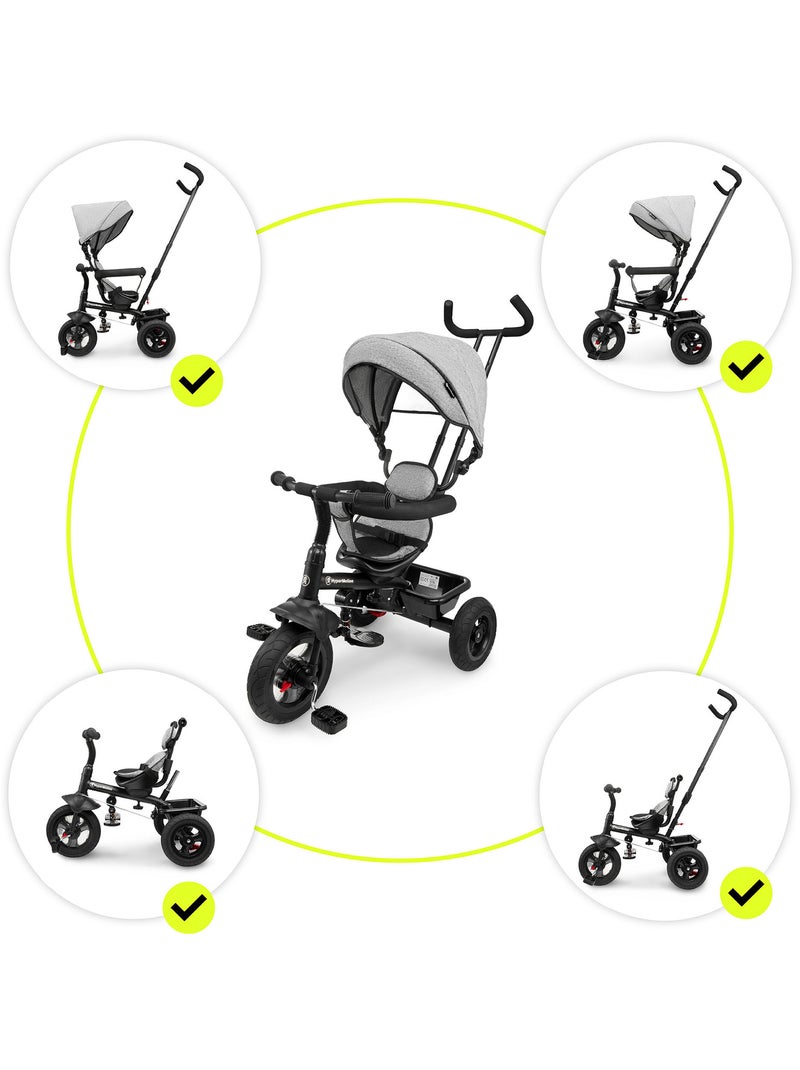 Tricycle evolutif bébé 1-4 ans, vélo enfant pliable, poignée confortable, poussoir, siège réversible N/A - Kiabi