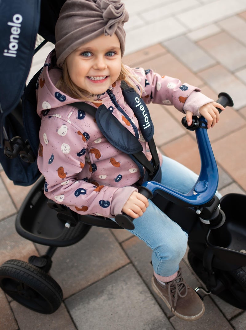 Tricycle évolutif LIONELO Kori - Siège réversible & réglable - Jusqu'à 25 kg - Panier inclus Bleu - Kiabi