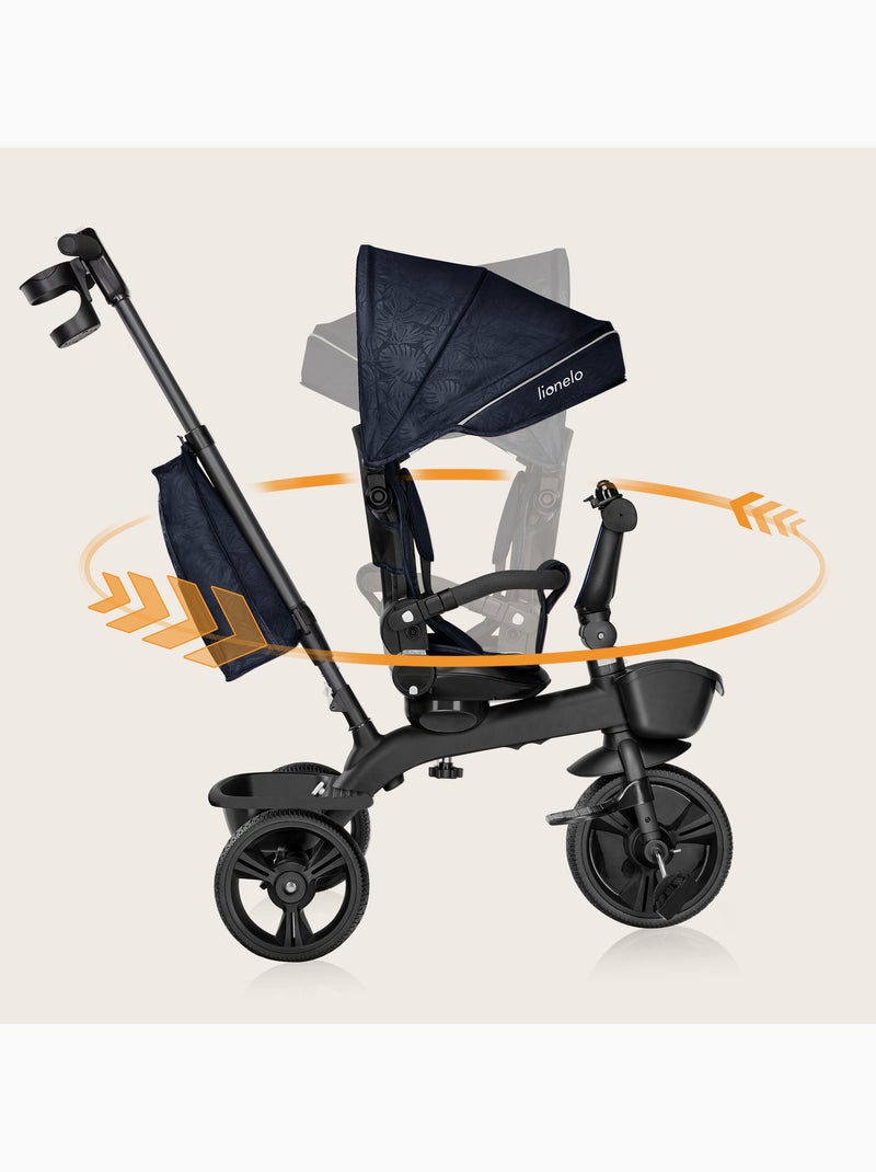 Tricycle évolutif LIONELO Kori - Siège réversible & réglable - Jusqu'à 25 kg - Panier inclus Bleu - Kiabi
