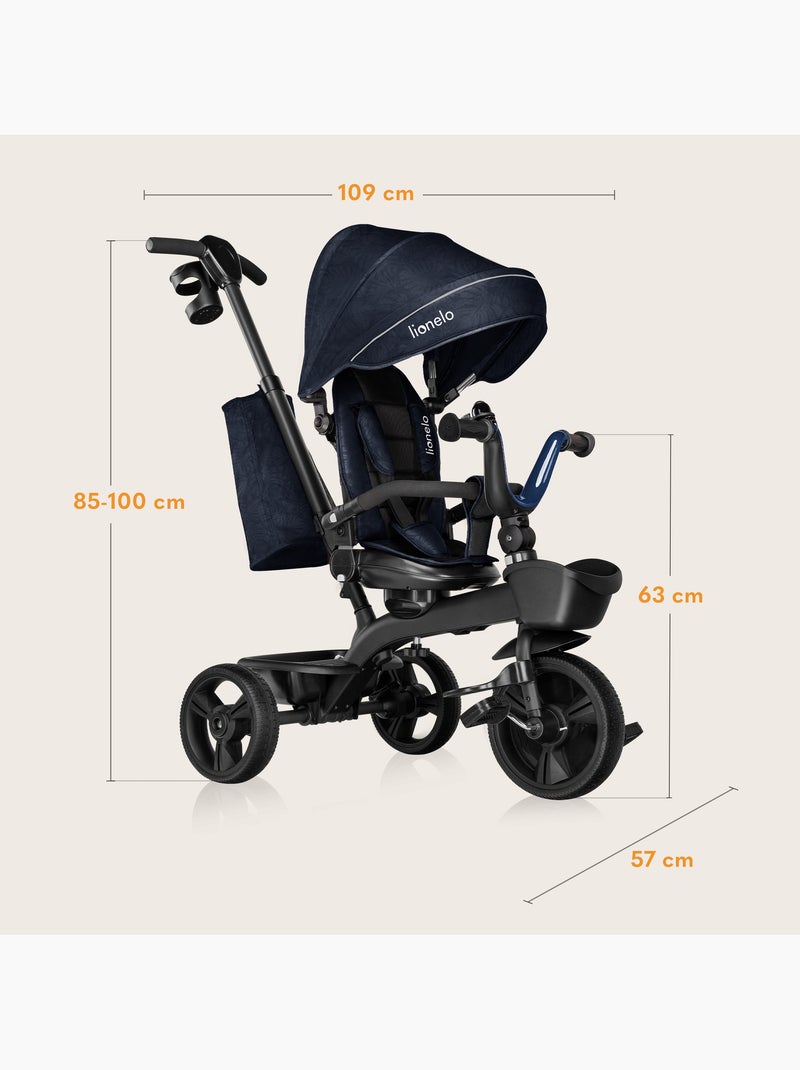 Tricycle évolutif LIONELO Kori - Siège réversible & réglable - Jusqu'à 25 kg - Panier inclus Bleu - Kiabi