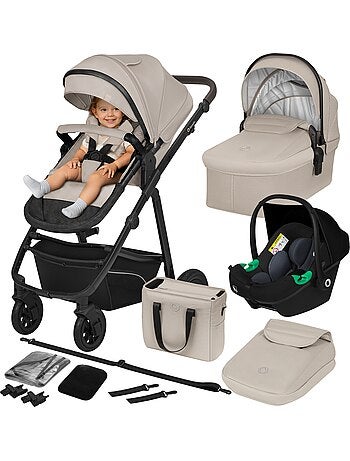 Trio kinderwagen LIONELO Bianka– Tot 22 kg – Set met kinderwagen, reiswieg, autostoel en accessoires