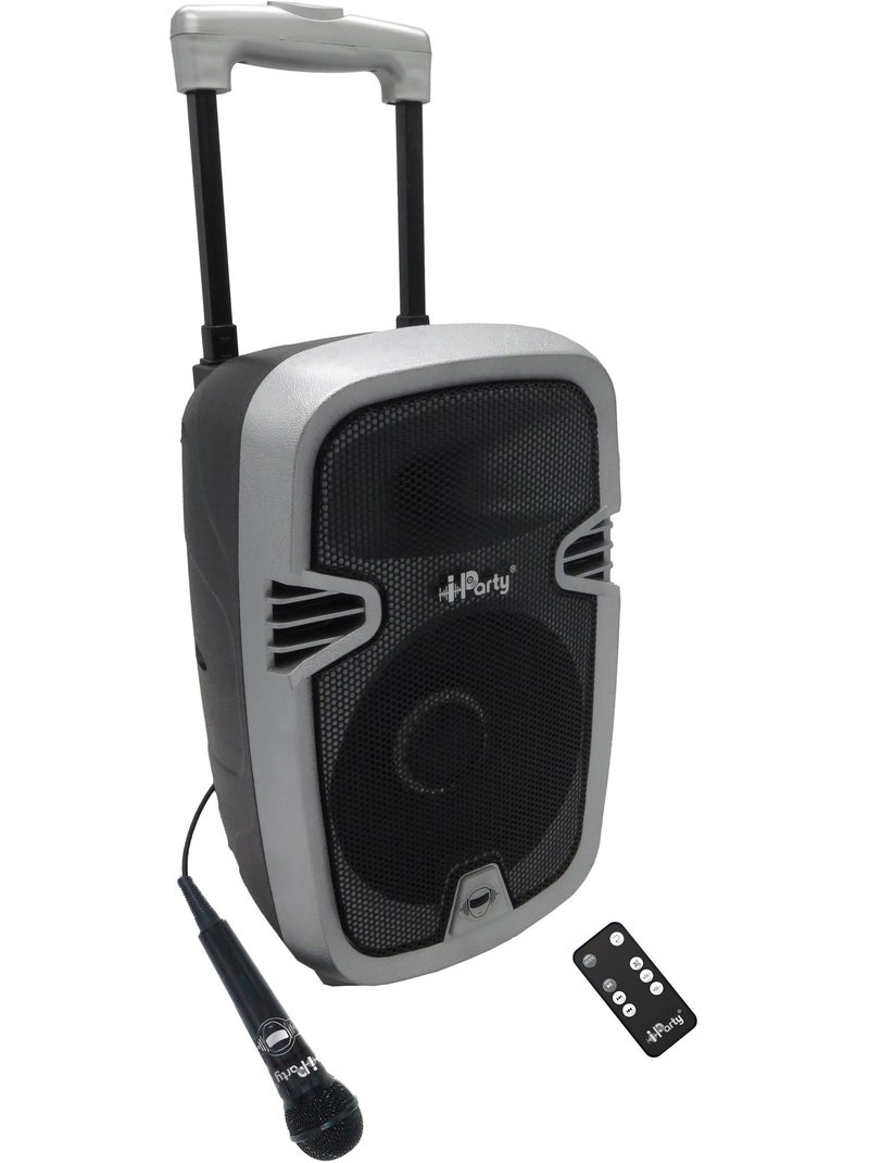 Trolley bluetooth® karaoke audiosysteem 8’’met verlichting en microfoon Zwart - Kiabi