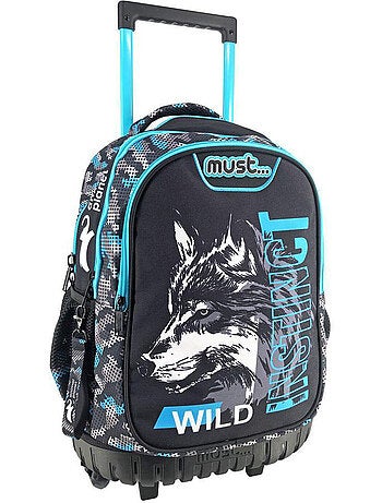 Trolley School bodem kunststof gegoten Wolf Animal Planet 45 cm