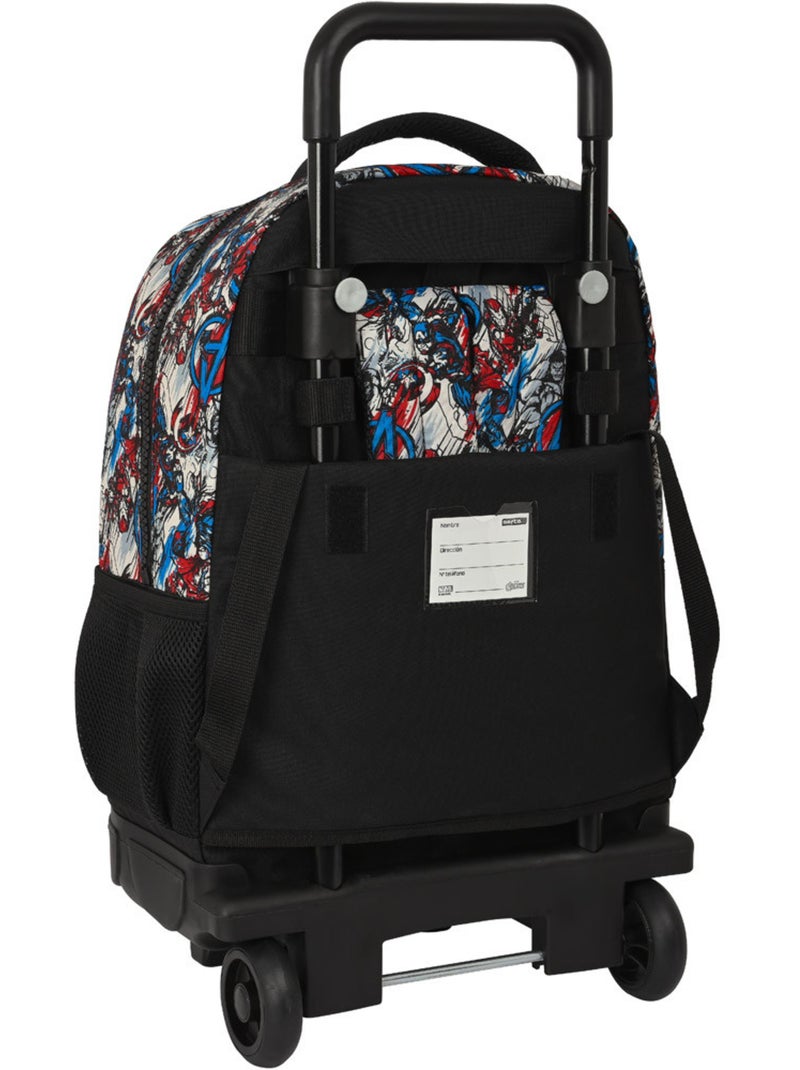 Trolley Scolaire Avengers Assemble avec sac amovible 45 CM Noir Multicolore - Kiabi