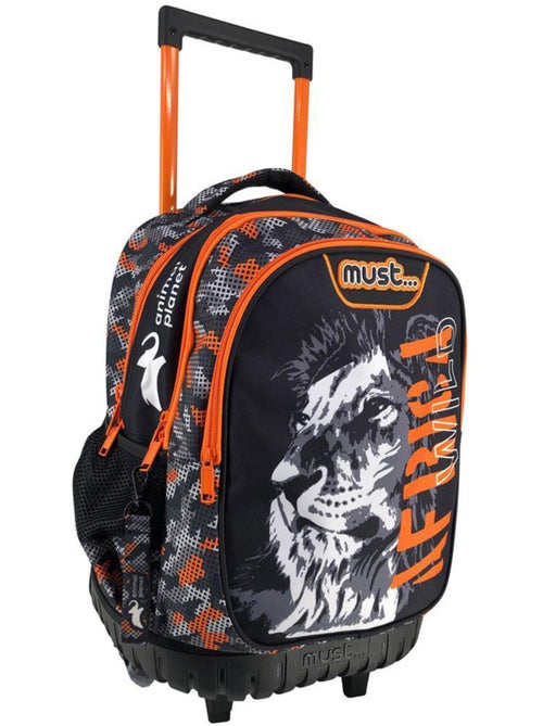 Trolley scolaire Lion Animal Planet Africa Wild 3 compartiments 45 CM - Kiabi Trolley scolaire Lion Animal Planet Africa Wild 3 compartiments 45 CM - Kiabi