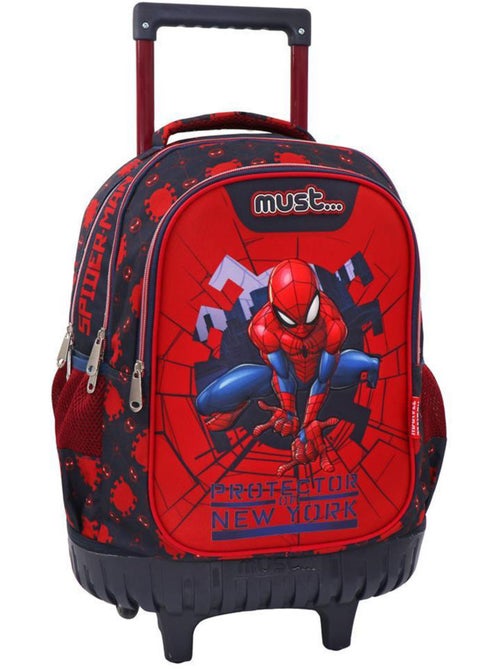 Trolley scolaire Spiderman 3 compartiments avec base plastique rigide 45 CM - Kiabi Trolley scolaire Spiderman 3 compartiments avec base plastique rigide 45 CM - Kiabi