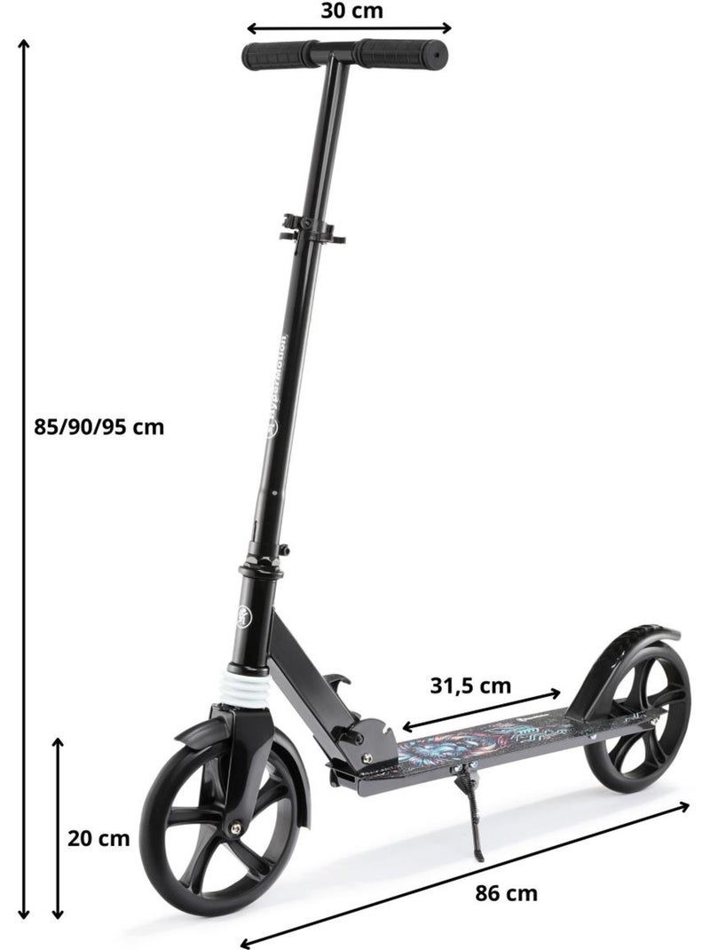 Trottinette 2 roues pliable enfants ados roues 200 mm avec suspension – hypermotion N/A - Kiabi