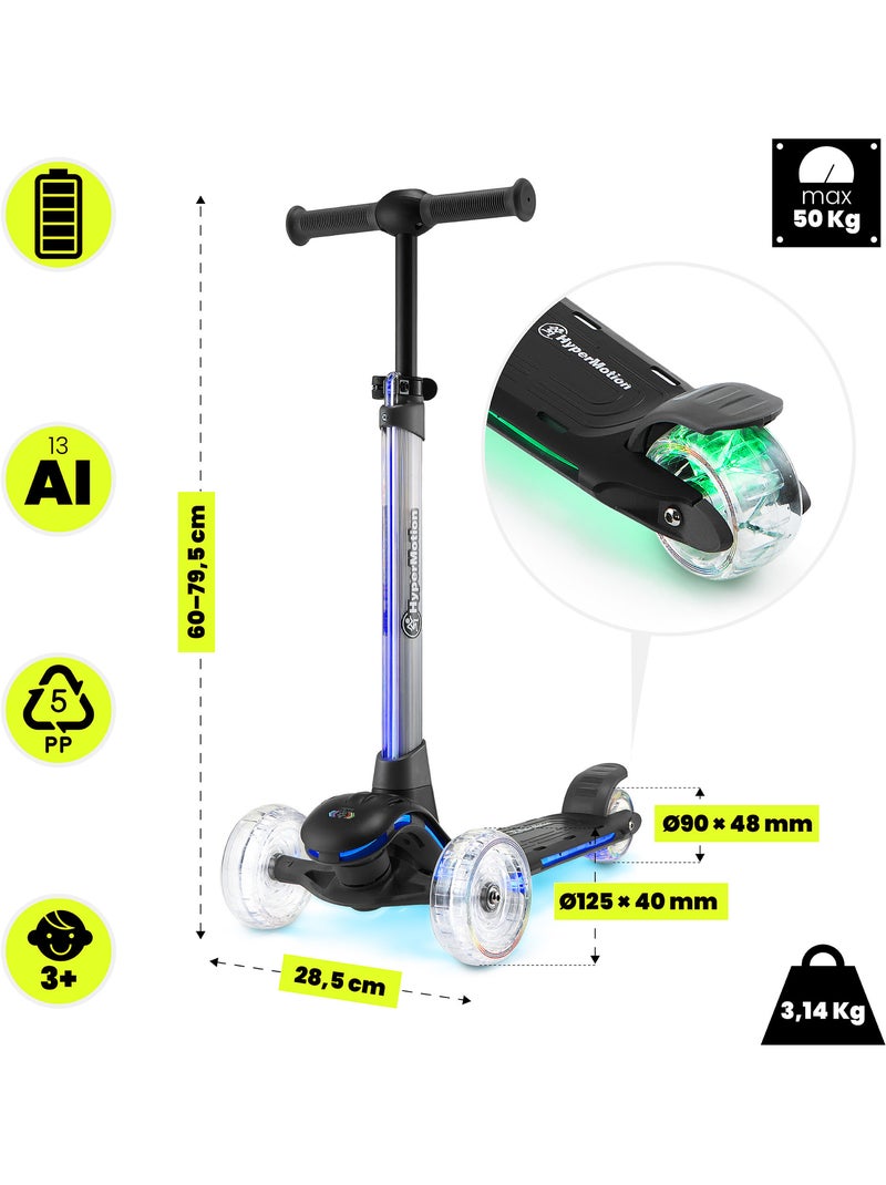 Trottinette 3 roues hypermotion becky led dès 3 ans Noir - Kiabi
