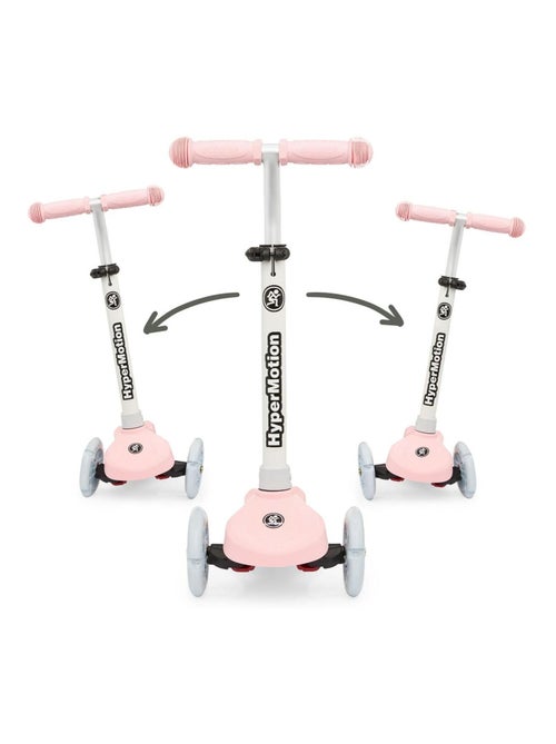 Trottinette 3 roues led rose réglable max 50kg hypermotion - Kiabi Trottinette 3 roues led rose réglable max 50kg hypermotion - Kiabi