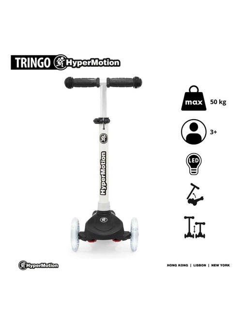 Trottinette 3 roues lumineuses led réglable 50kg hypermotion - Kiabi Trottinette 3 roues lumineuses led réglable 50kg hypermotion - Kiabi