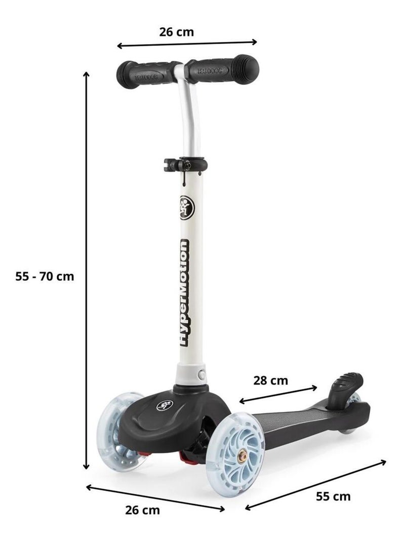 Trottinette 3 roues lumineuses led réglable 50kg hypermotion N/A - Kiabi
