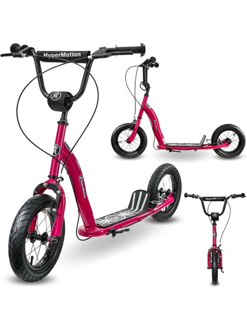 Trottinette enfant +5 hypermotion 115x56x89 cm roues 12" - charge 50 kg double frein montage facile - Kiabi Trottinette enfant +5 hypermotion 115x56x89 cm roues 12" - charge 50 kg double frein montage facile - Kiabi