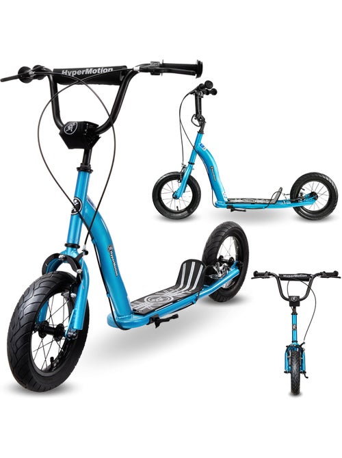 Trottinette enfant +5 hypermotion 115x56x89 cm roues 12" - charge 50 kg plateau large 2 freins - Kiabi Trottinette enfant +5 hypermotion 115x56x89 cm roues 12" - charge 50 kg plateau large 2 freins - Kiabi