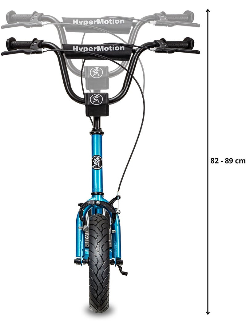 Trottinette enfant +5 hypermotion 115x56x89 cm roues 12" - charge 50 kg plateau large 2 freins Bleu - Kiabi