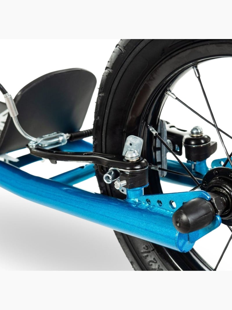 Trottinette enfant +5 hypermotion 115x56x89 cm roues 12" - charge 50 kg plateau large 2 freins Bleu - Kiabi