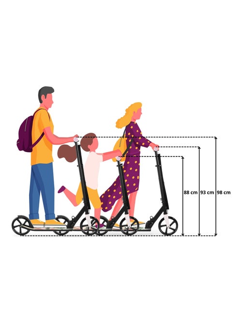 Trottinette enfant +7 ans 100kg, pliable, en aluminium hauteur réglable 88/93/98cm - Kiabi Trottinette enfant +7 ans 100kg, pliable, en aluminium hauteur réglable 88/93/98cm - Kiabi