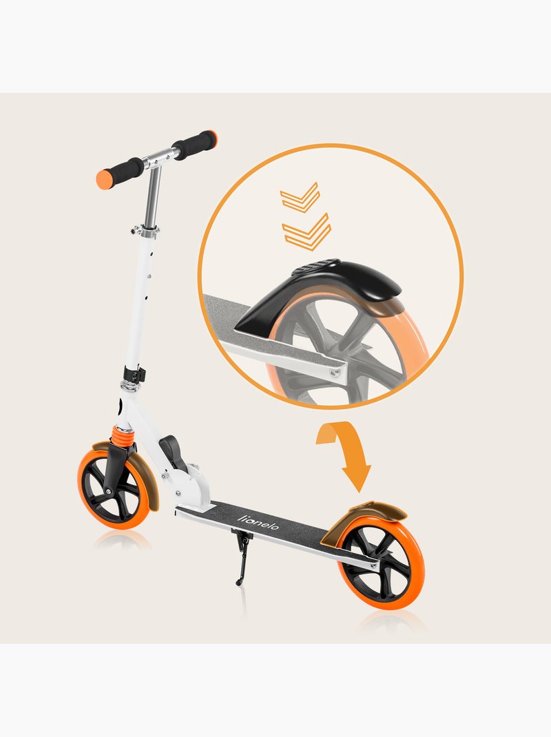 Trottinette enfant et adulte LIONELO Luca - Jusqu'à 100kg - Pliage compact - Porte-biberon Blanc - Kiabi
