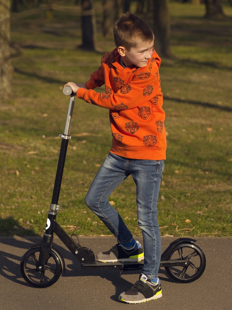 Trottinette enfant et adulte LIONELO Luca - Jusqu'à 100kg - Pliage compact - Porte-biberon Noir Argenté - Kiabi
