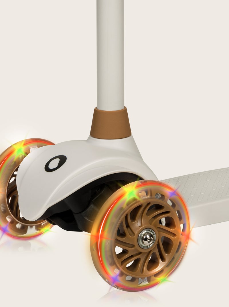 Trottinette enfants LIONELO Jessy - Roues éclairées - 3 Roues - Hauteur réglable Beige - Kiabi
