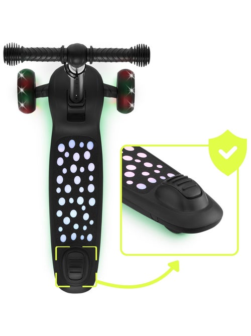 Trottinette enfants roues led, 50 kg max- siège réglable- pliable - Kiabi Trottinette enfants roues led, 50 kg max- siège réglable- pliable - Kiabi