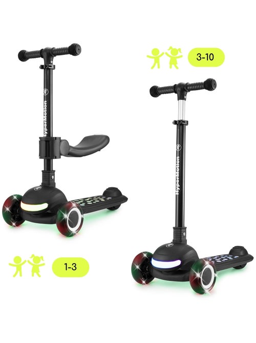 Trottinette enfants roues led, 50 kg max- siège réglable- pliable - Kiabi Trottinette enfants roues led, 50 kg max- siège réglable- pliable - Kiabi