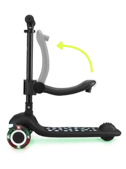 Trottinette enfants roues led, 50 kg max- siège réglable- pliable - Kiabi Trottinette enfants roues led, 50 kg max- siège réglable- pliable - Kiabi