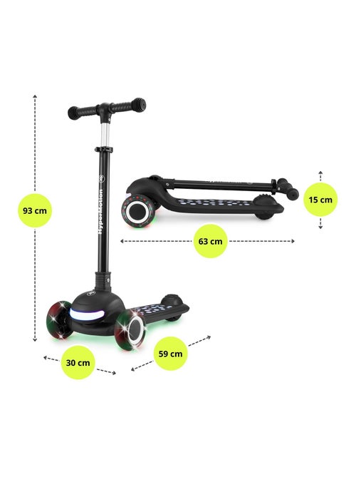Trottinette enfants roues led, 50 kg max- siège réglable- pliable - Kiabi Trottinette enfants roues led, 50 kg max- siège réglable- pliable - Kiabi