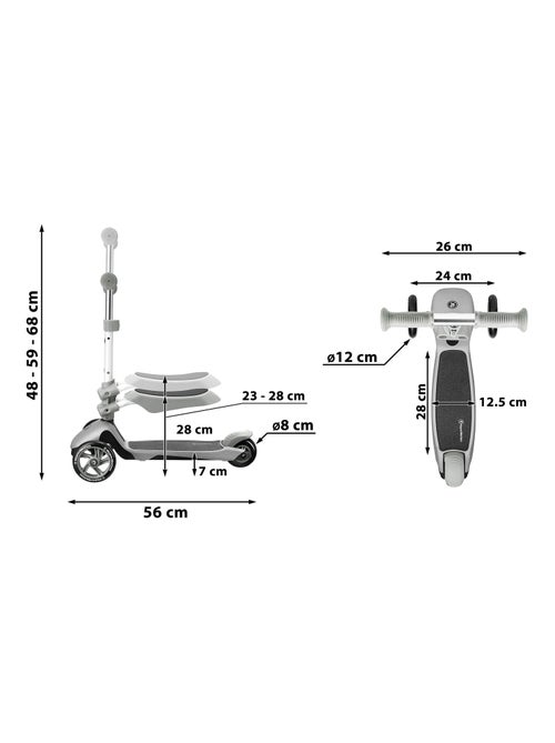 Trottinette évolutive avec siège amovible réglable hypermotion - Kiabi Trottinette évolutive avec siège amovible réglable hypermotion - Kiabi