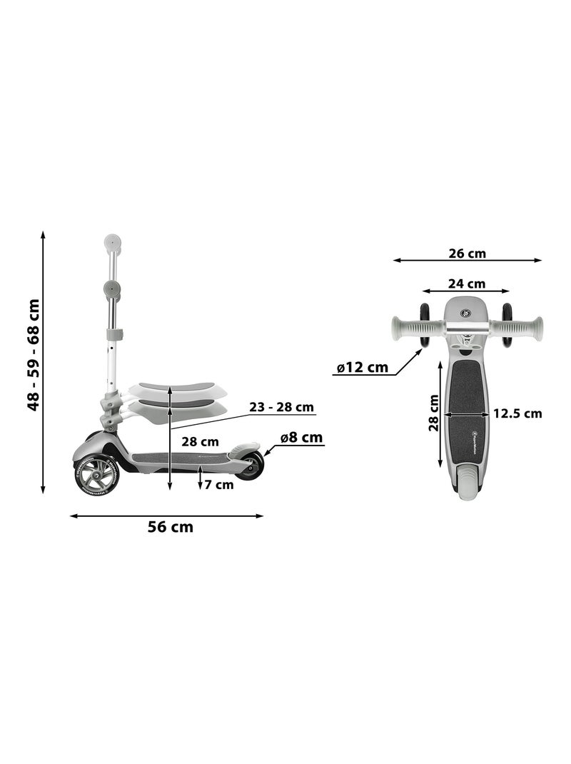 Trottinette évolutive avec siège amovible réglable hypermotion N/A - Kiabi
