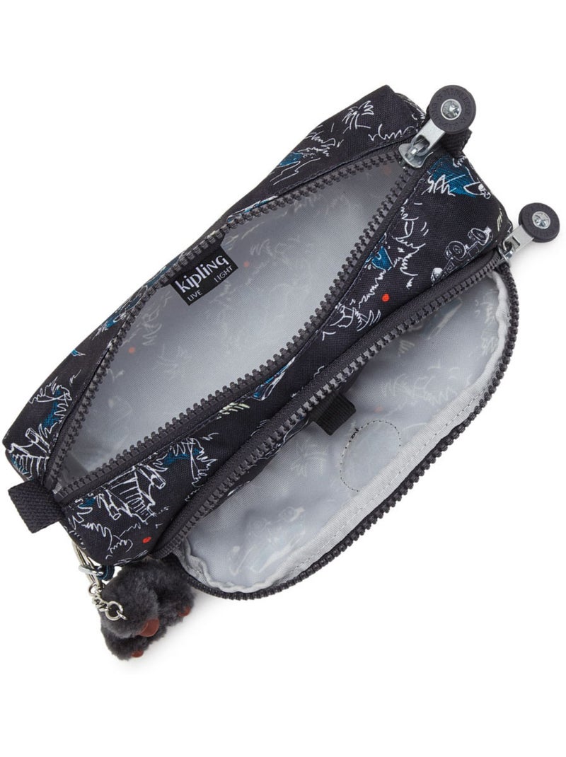 Trousse 2 compartiments Kipling Cute Jungle Fun Race 22 CM Noir Blanc Bleu - Kiabi