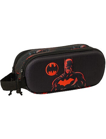 Trousse 2 compartiments zippée Batman style 3D 21 cm 1 L