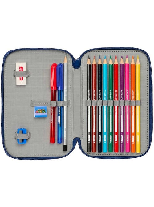 Trousse 3 compartiments Super Mario Mamma Mia remplie 29 pièces - Kiabi Trousse 3 compartiments Super Mario Mamma Mia remplie 29 pièces - Kiabi